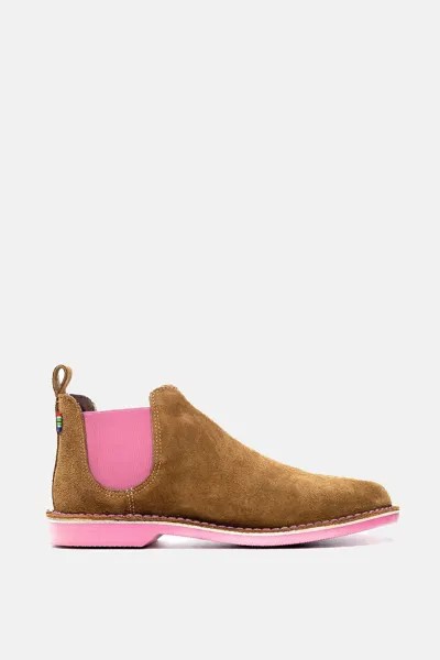Замшевые ботинки челси Veldskoen Shoes, розовый