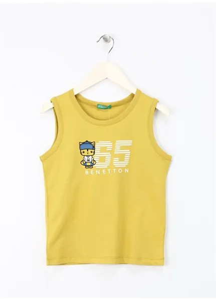 Горчичная мужская майка 3I1XGH00V Benetton, оранжевый