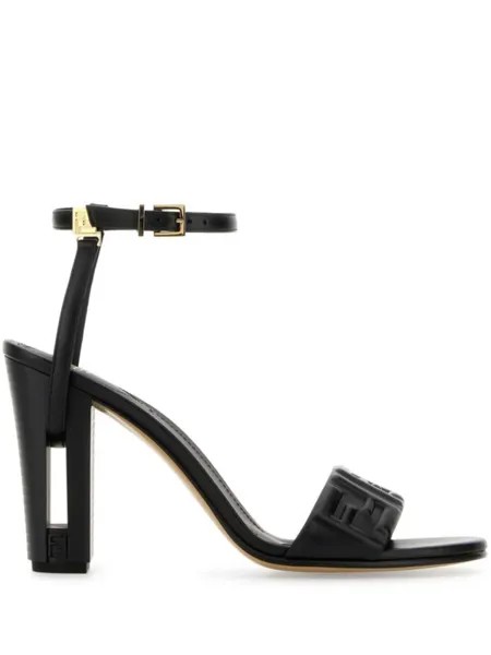 FENDI сандалии из кожи Delfina 95 мм, черный