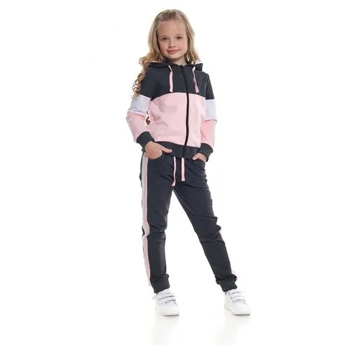 Спортивный костюм для девочки Mini Maxi, модель 5150, цвет розовый/серый/черный, размер 152