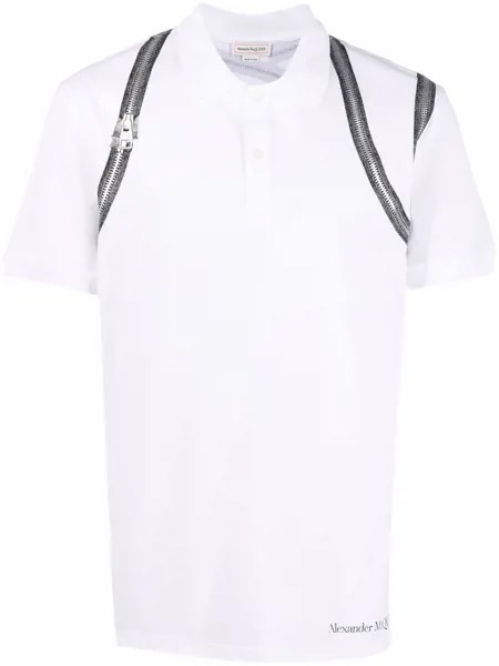 Alexander McQueen zip-print polo shirt