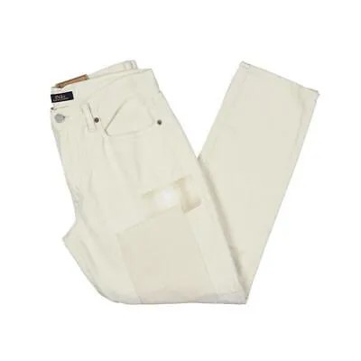 Женские белые прямые джинсы с логотипом Polo Ralph Lauren 28 BHFO 3345