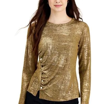 Женская блузка с рюшами и золотистым металликом Fever XS BHFO 6678