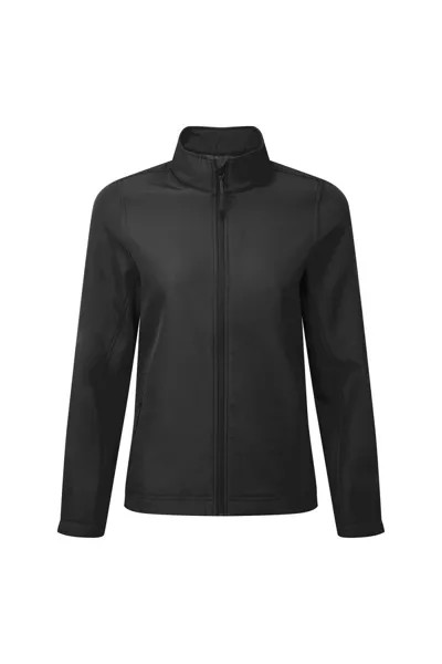 Куртка Windchecker из переработанного материала Soft Shell с принтами Premier, черный