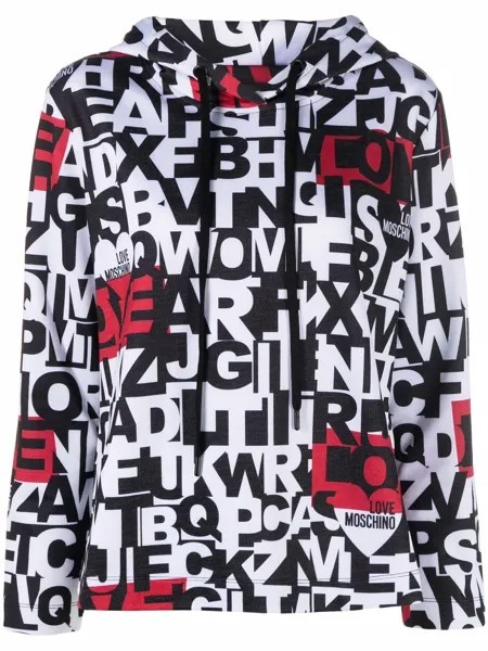 Love Moschino топ с капюшоном и логотипом