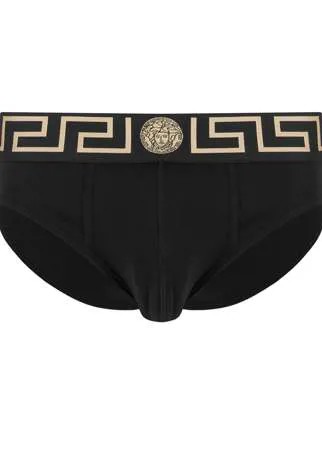 Versace трусы-брифы с узором Greca
