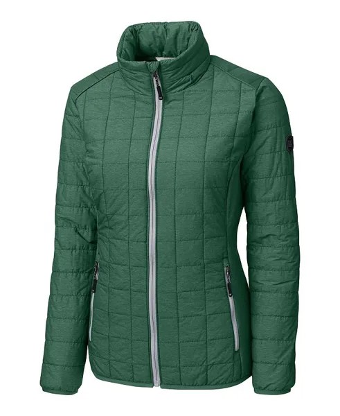 Женская утепленная куртка-пуховик Rainier PrimaLoft с полной молнией Cutter & Buck, зеленый