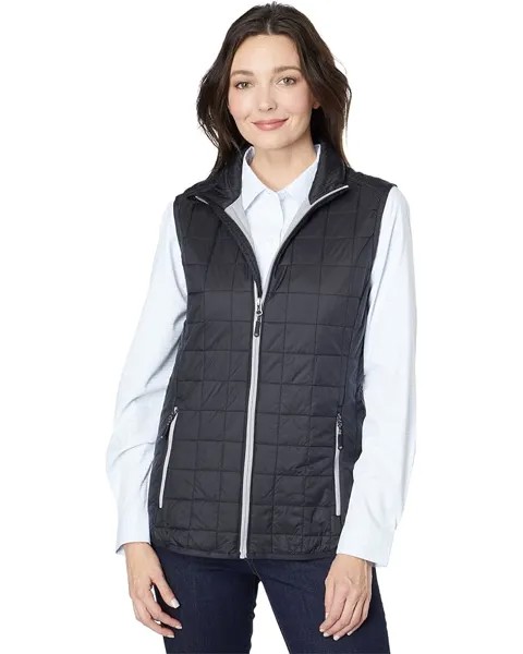 Утепленный жилет Cutter & Buck Rainier Primaloft Eco Full Zip, черный
