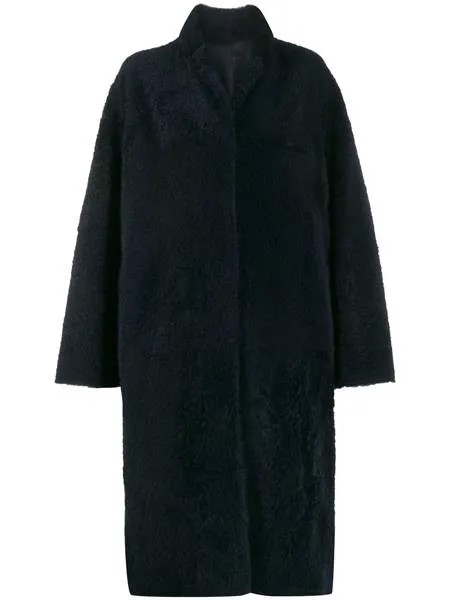 Liska фактурное пальто длины миди