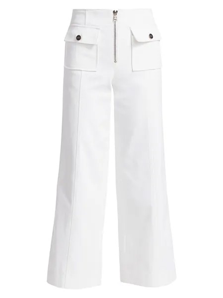 Укороченные широкие брюки Azure Cinq à Sept, белый