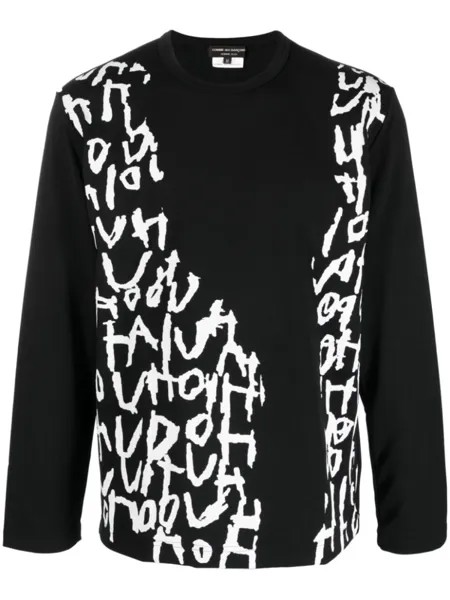 Comme des Garçons Homme Plus джемпер с принтом, черный