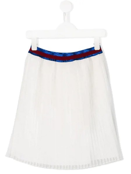 Gucci Kids плиссированная юбка с блестящей отделкой