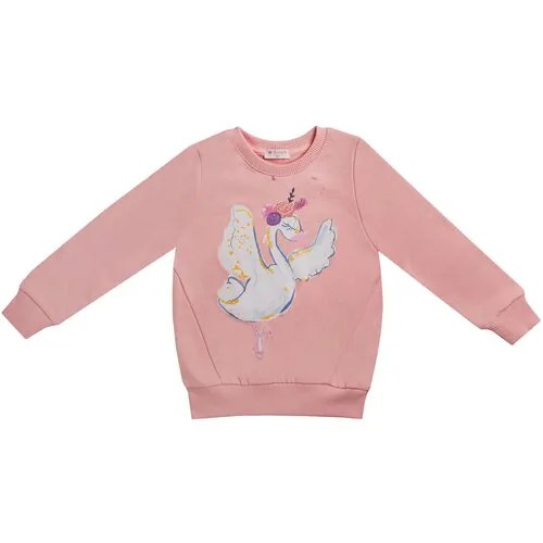 Джемпер для девочки Diva Kids, розовый, с принтом/ толстовка для девочки/ свитер для девочки