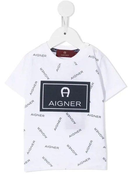 Aigner Kids футболка с логотипом