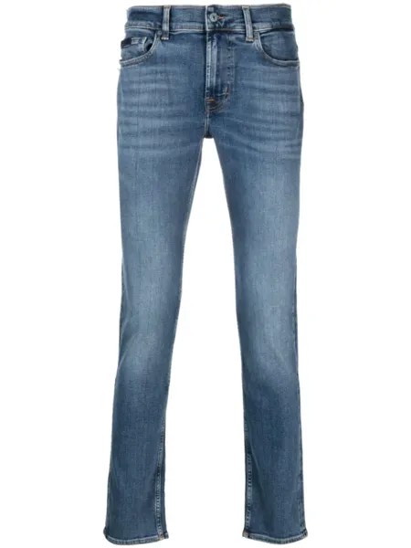 7 For All Mankind узкие джинсы, синий