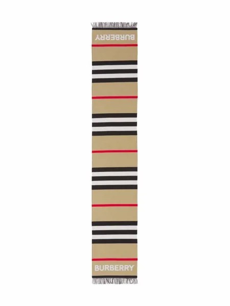 Burberry Kids шарф в полоску Icon Stripe