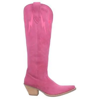 Женские ковбойские розовые повседневные ботинки Dingo Thunder Road Snip Toe DI597-520