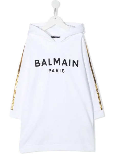 Balmain Kids платье с логотипом