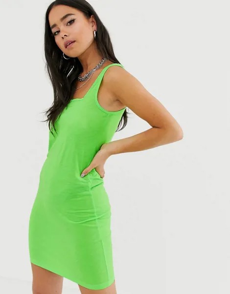 Облегающее платье-майка мини Noisy May Erin-Зеленый