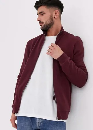 Бордовая трикотажная олимпийка ASOS DESIGN-Красный