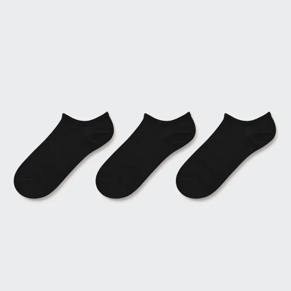 Короткие носки 3 пары UNIQLO, черный