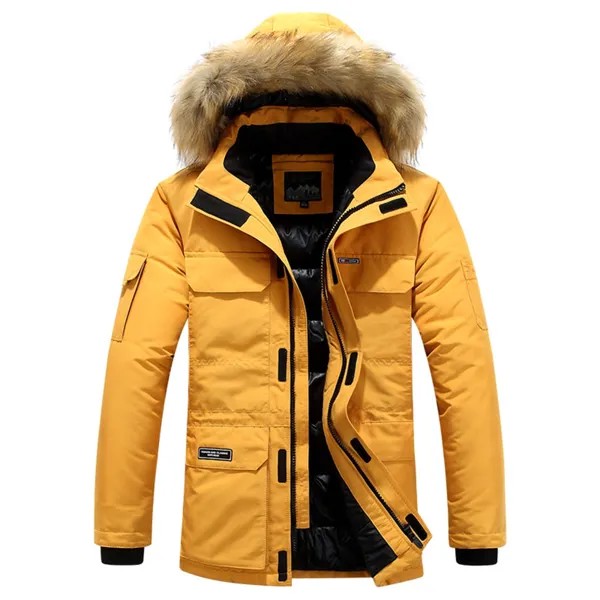 ERIDANUS 2022 осень-зима новые мужские хлопковые парки средней длины горячая Распродажа модная повседневная однотонная куртка с капюшоном MWM144