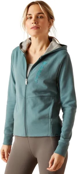 Худи Ariat Team Logo Full Zip Hoodie, цвет North Atlantic
