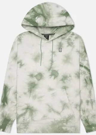 Мужская толстовка Nike Court Fleece Heritage Tie-Dye Hoodie, цвет зелёный, размер S