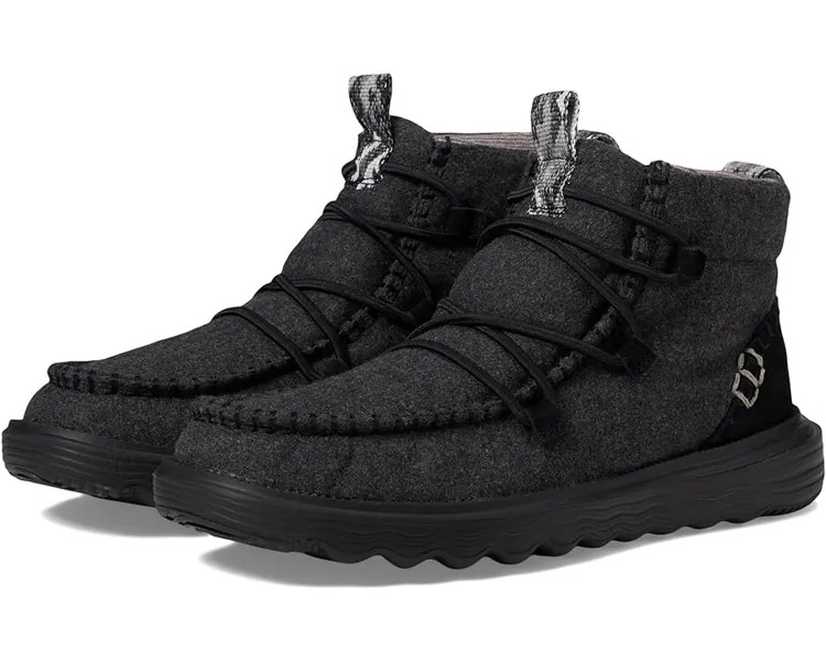 Ботинки Hey Dude Reyes Wool, цвет Black/Black