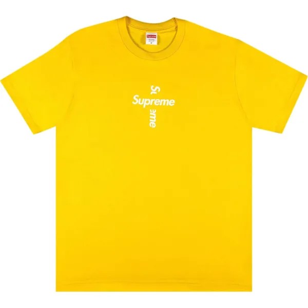 Футболка Supreme Cross Box, желтый