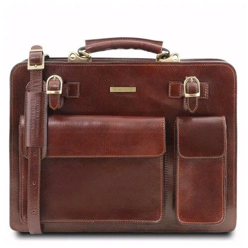 Мужской кожаный портфель Tuscany Leather VENEZIA коричневый TL141268