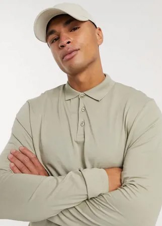 Бежевое поло из органического хлопка ASOS DESIGN-Бежевый