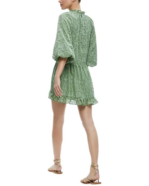 Alice + olivia Платье-туника со сборками Sherrie, зеленый