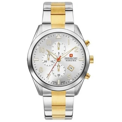 SWISS MILITARY HANOW 06-5316.55.001 элитные швейцарские мужские часы с секундомером и датой