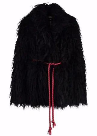 Dsquared2 шуба оверсайз с поясом