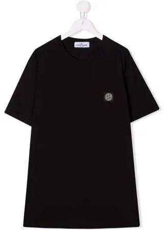 Stone Island Junior футболка с нашивкой-логотипом