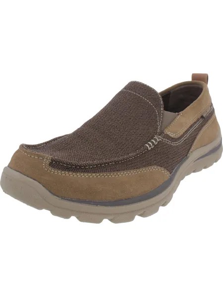 Мужские замшевые повседневные туфли без шнуровки Milford Skechers, цвет Light Brown