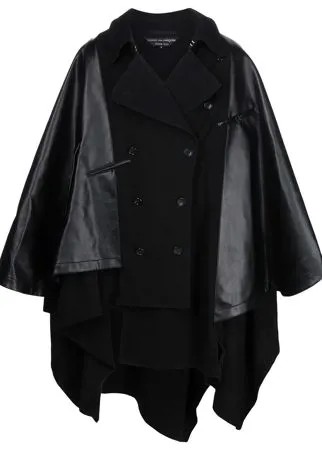 Comme Des Garçons Homme Plus двубортное пальто с контрастным кейпом