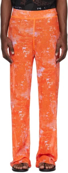 Оранжевые брюки с широкими штанинами Henrik Vibskov