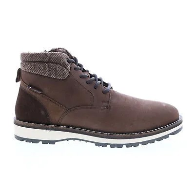 Crevo Quade CV1912-200 Мужские коричневые кожаные повседневные классические ботинки на молнии