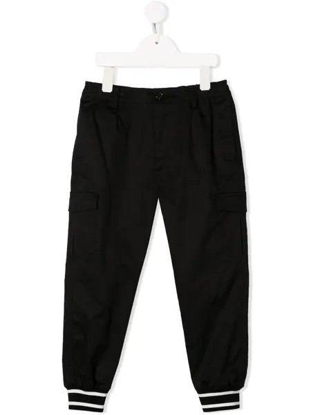 Dolce & Gabbana Kids брюки карго с отделкой в рубчик
