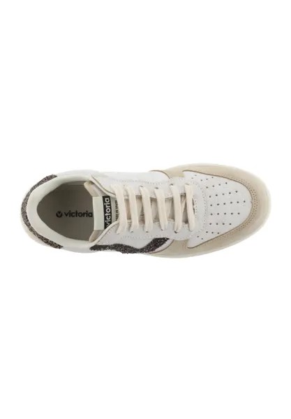 Кроссовки на шнуровке MADRID CRACKLED LOW GLITTER Victoria Shoes, песочный