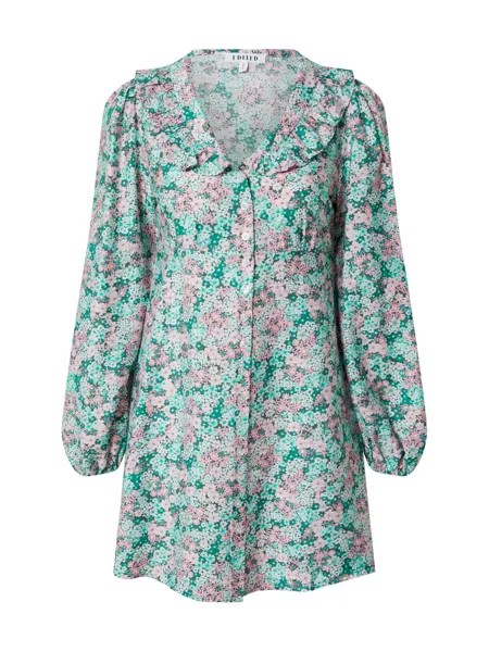 Рубашка-платье Edited Lili, зеленый/нефрит/зеленая трава