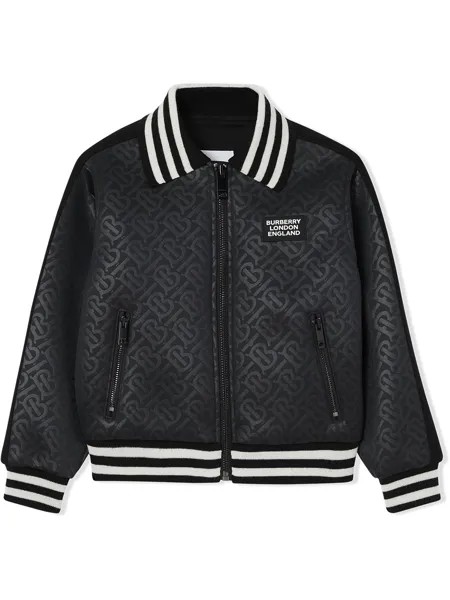 Burberry Kids спортивный топ из джерси с логотипом