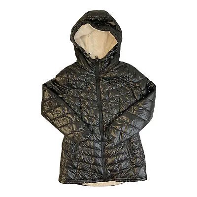Kenneth Cole Женская теплая куртка на молнии с подкладкой из шерпы (черный, M)