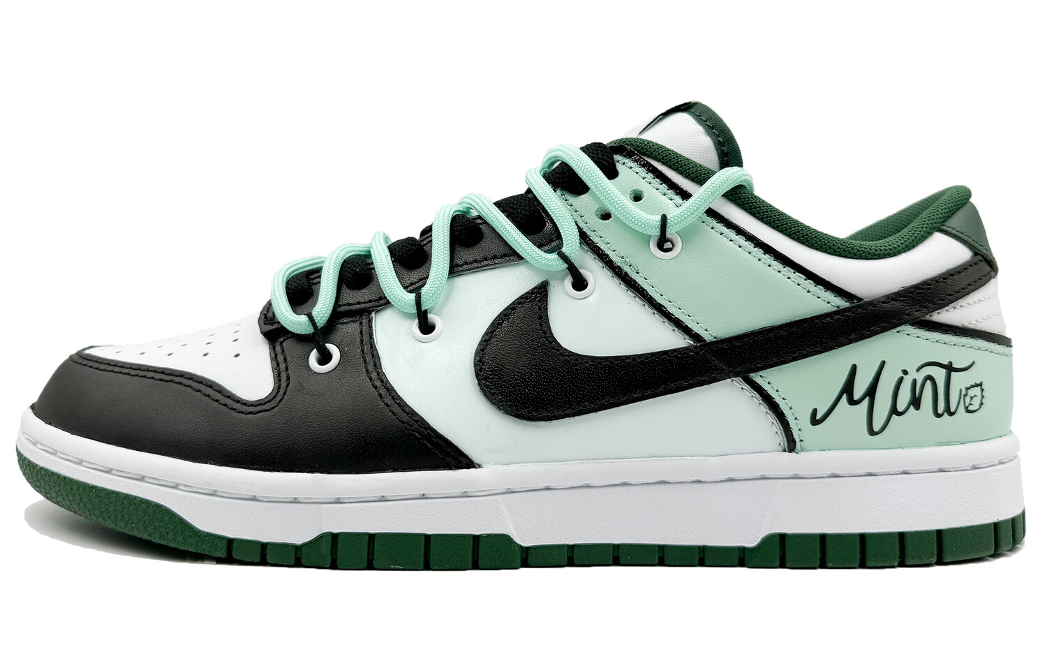 Кроссовки Nike Dunk Skateboarding Shoes Unisex Low-top Mint Green, мятно-зеленый