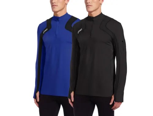 Мужская спортивная беговая рубашка с длинными рукавами и молнией до половины Asics Team Tech, 2 варианта
