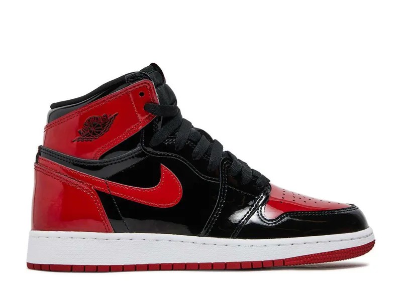 Кроссовки Air Jordan 1 Retro High OG Patent Bred Banned (GS) 575441-063 - Бесплатная доставка