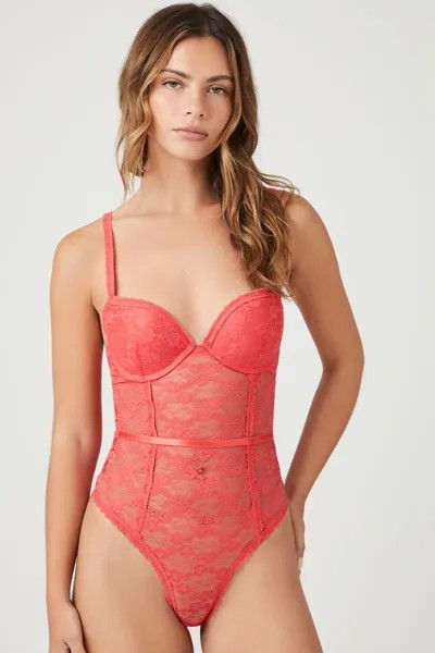 Боди из кружевного нижнего белья с зубцами Forever 21