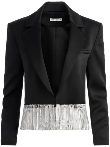 Пиджак Shan с бахромой alice + olivia, черный